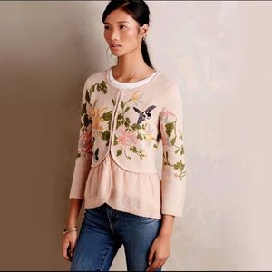 Anthropologie Moth Bird Cardigan Sweater